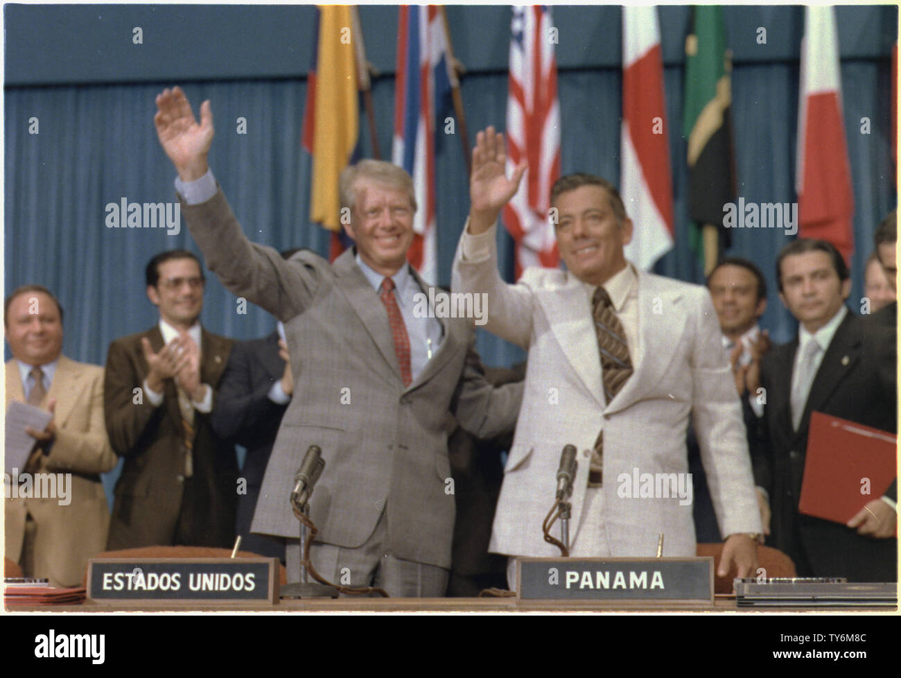 Jimmy Carter And Omar Torrijos At The Signing Of The Panama Canal Jimmy Carter And Omar Torrijos At The Signing Of The Panama Canal
