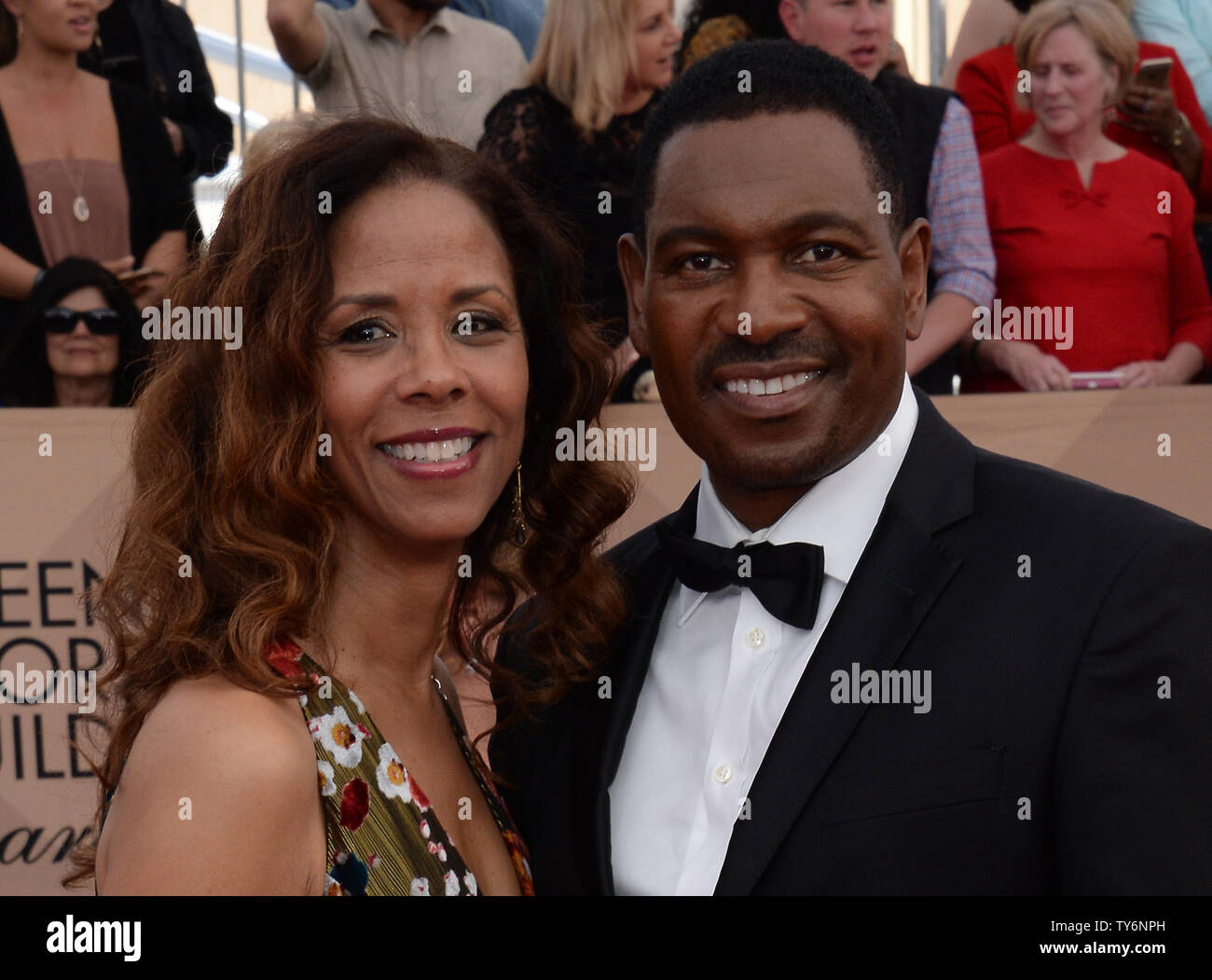 Actors Sondra Spriggs (L) and Mykelti Williamson arrive for the the 23rd annual SAG Awards held at the Shrine Auditorium in Los Angeles on January 29, 2017. The Screen Actors Guild Awards will be broadcast live on TNT and TBS.  Photo by Jim Ruymen/UPI Stock Photo