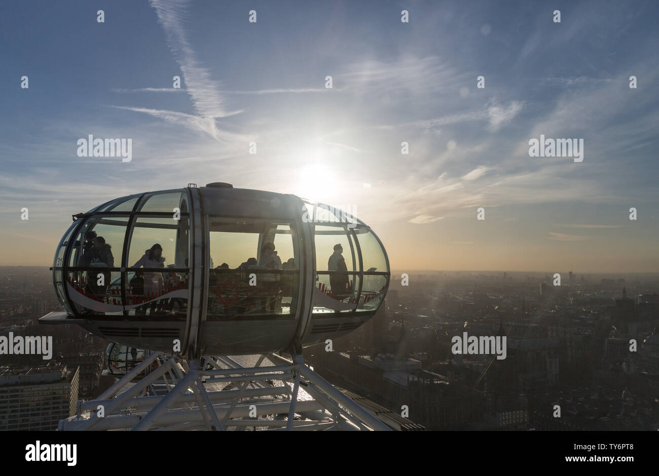 London, London Eye, UK, River Thames Stock Photo