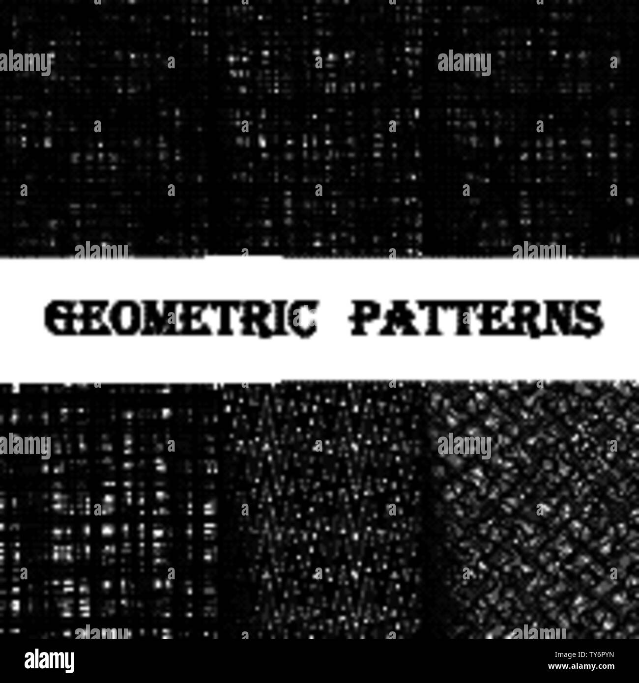 Set of Seamless Pattern With Abstract Geometric Lines. Vector ...