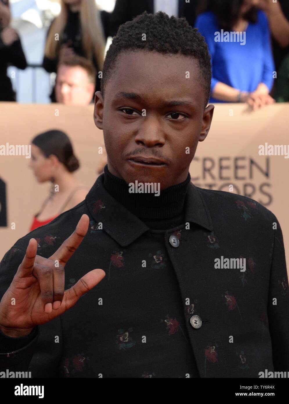 Actor Ashton Sanders arrives for the 23rd annual SAG Awards held at the