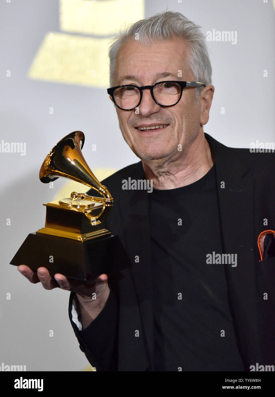 Gerard Lo Monaco appears backstage with his award for Best Boxed Or