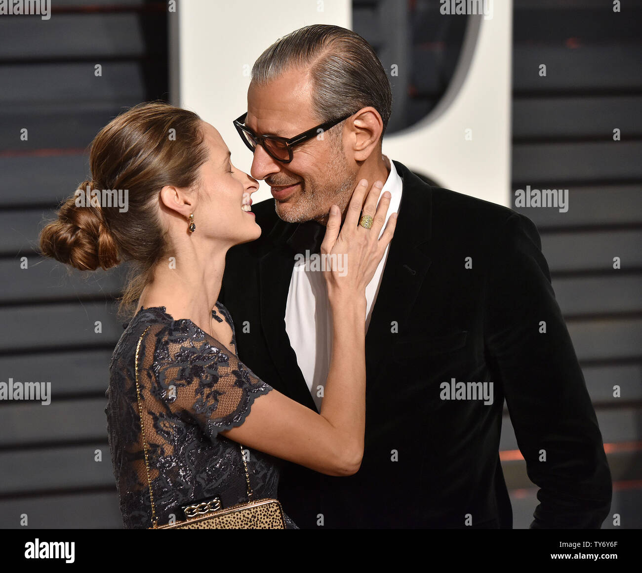 Jeff Goldblum and his wife Emilie Livingston attend the Vanity Fair