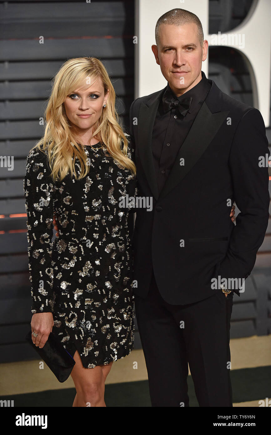 Reese Witherspoon and her husband Jim Toth attend the Vanity Fair Oscar Party at the Wallis Annenberg Center for the Performing Arts in Beverly Hills, California on February 26, 2017. Photo by Christine Chew/UPI Stock Photo