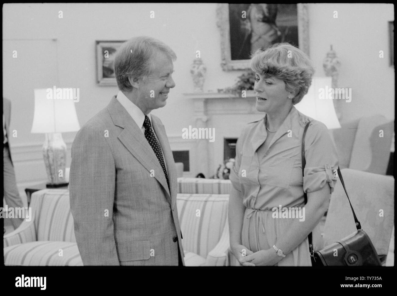 Jimmy Carter with Congresswomen, Geraldine Ferraro Stock Photo