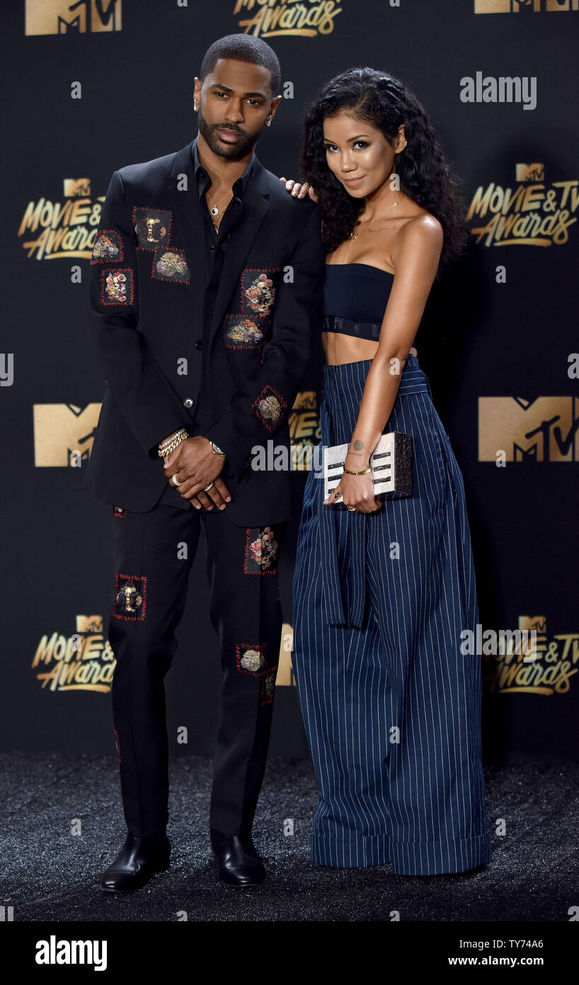Recording artists Big Sean and Jhene Aiko attend the MTV Movie & TV