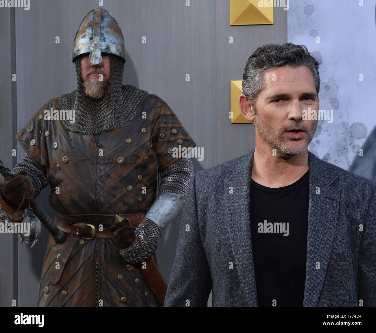 Cast member Eric Bana attends the premiere of the motion picture fantasy "King  Arthur: Legend of the Sword" at TCL Chinese Theatre in the Hollywood  section of Los Angeles on May 8,