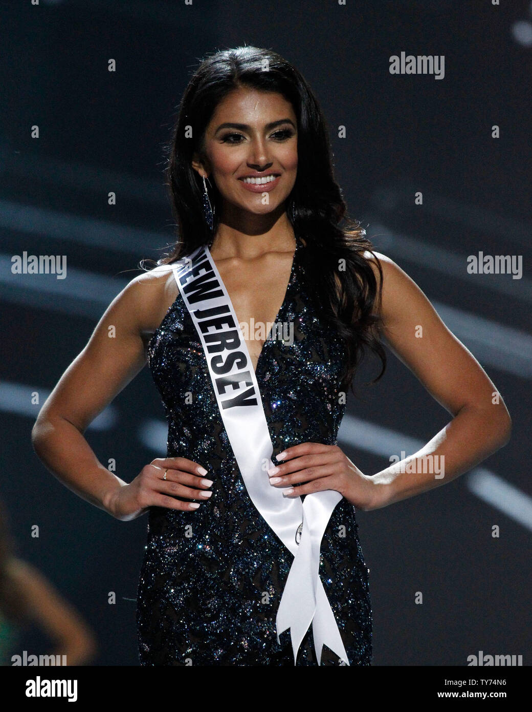Miss New Jersey USA, Chhavi Verg onstage during the 2017 Miss USA  Competition, Mandalay Bay Resort and Casino on May 14, 2017. Photo by James  Atoa/UPI Stock Photo - Alamy