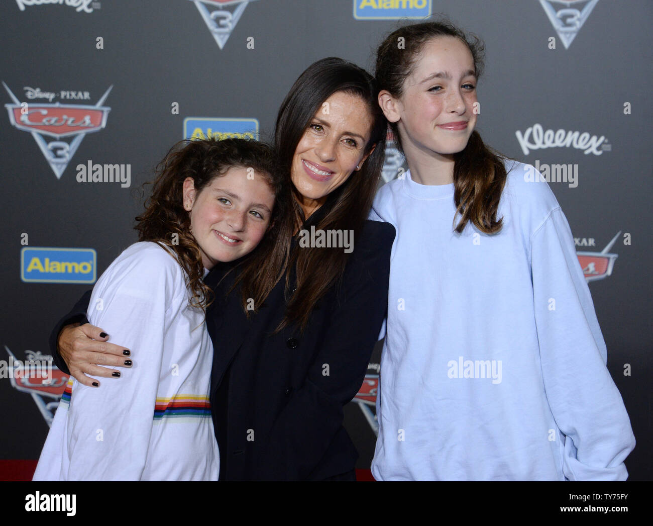 Actress Soleil Moon Frye (C) and her daughters attend the premiere of the motion picture comedy 'Cars 3' at the Anaheim Convention Center in Anaheim, California on June 10, 2017. Storyline: Lightning McQueen sets out to prove to a new generation of racers that he's still the best race car in the world.  Photo by Jim Ruymen/UPI Stock Photo