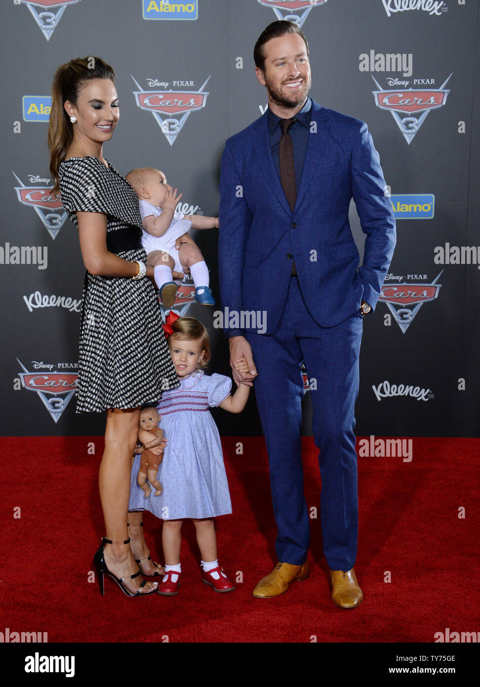 Cast member Armie Hammer the voice of Jackson Storm in the animated