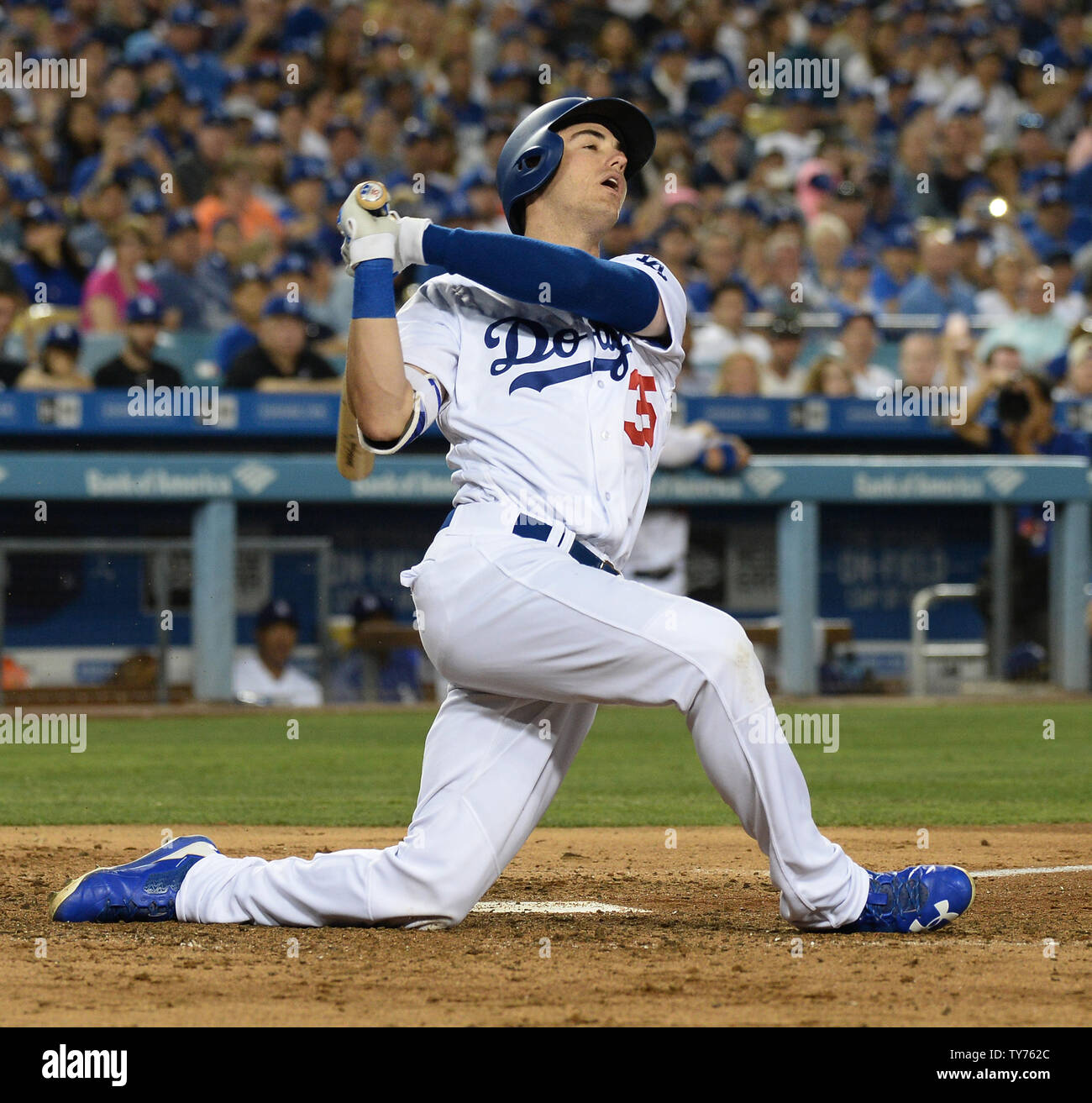 Cody Bellinger learned to play first base while taking a baseball