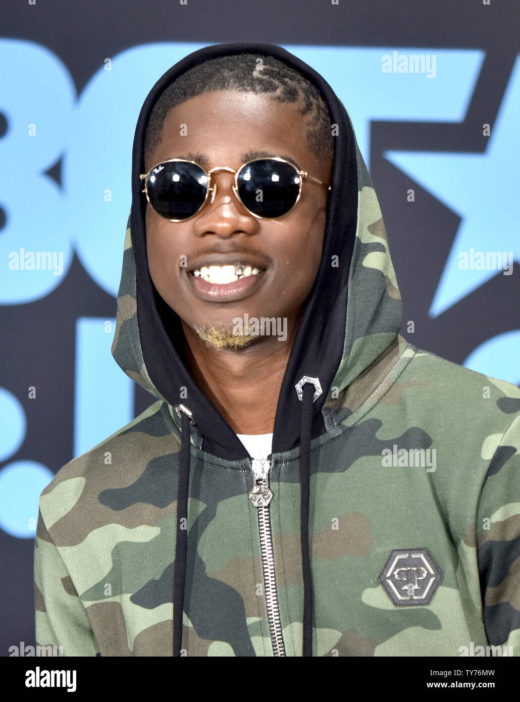 Rapper MHD attends the 17th annual BET Awards at Microsoft Theater