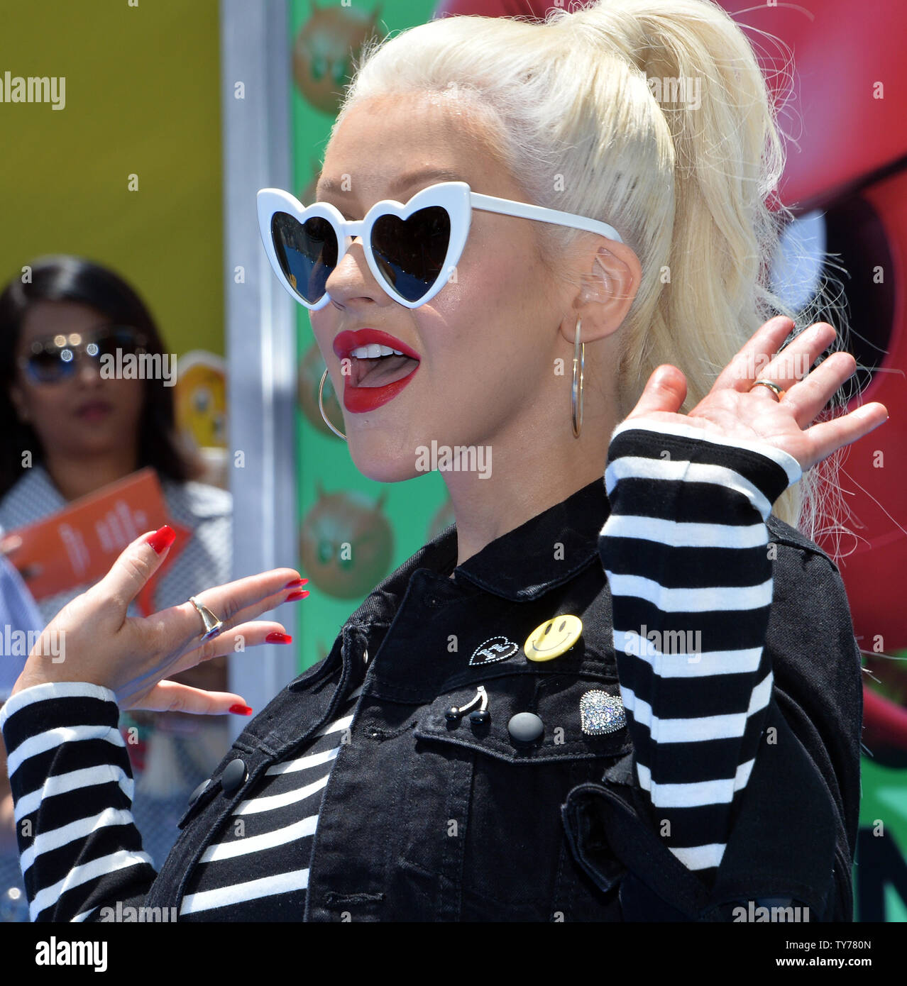 Cast member Christina Aguilera, the voice of Akiko Glitter in the