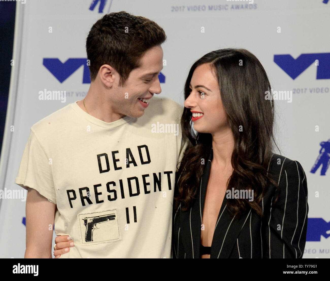 Pete Davidson (L) and Cazzie David arrive for the 34th annual MTV Video  Music Awards at The Forum in Inglewood, California on August 27, 2017.  Photo by Jim Ruymen/UPI Stock Photo - Alamy