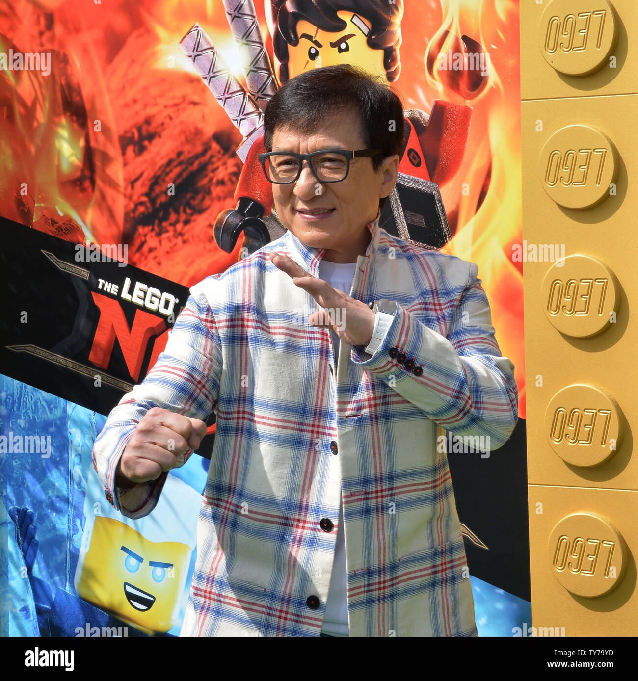 Cast member Jackie Chan, the voice of Master Wu and Mr. Wu in the animated comedy Cast member Jackie Chan, the voice of Master Wu and Mr. Wu in the animated comedy