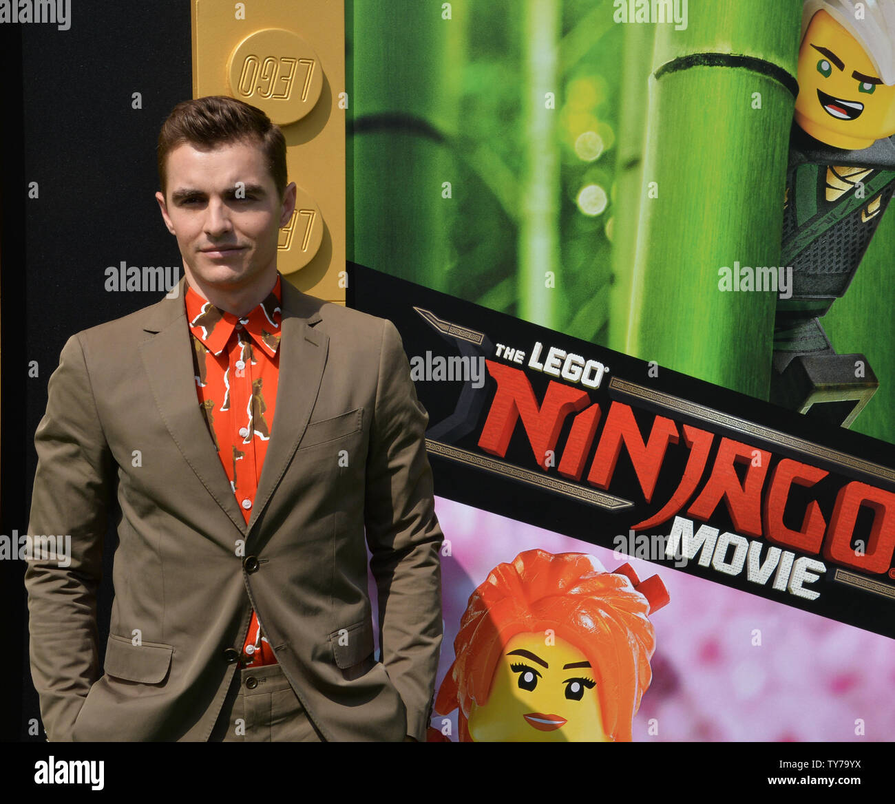 Cast member Dave Franco the voice of Lloyd in the animated comedy "The Lego  Ninjago Movie" attends the premiere of the film at the Regency Village  Theatre in the Westwood section of