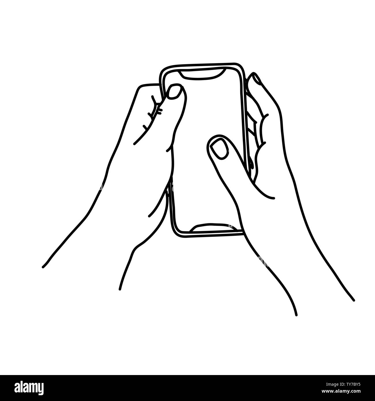 How to Draw Hand Holding Cell Phone iPhone  Smart Phone in Easy Step by  Step Drawing Tutorial  YouTube