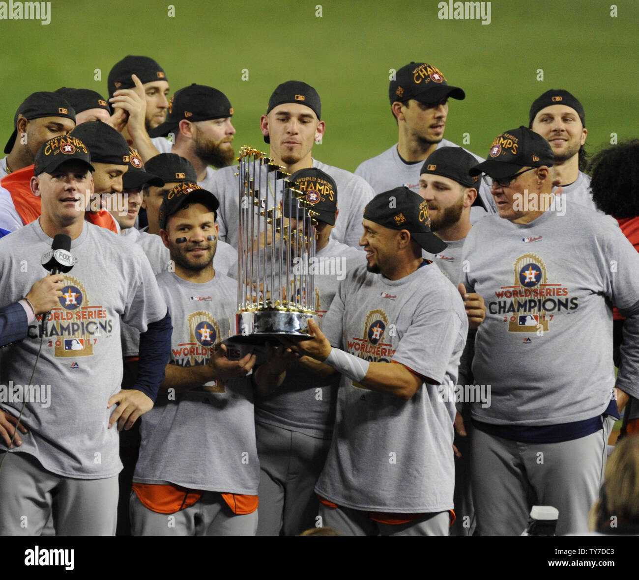 Mlb world series trophy 2017 hi-res stock photography and images