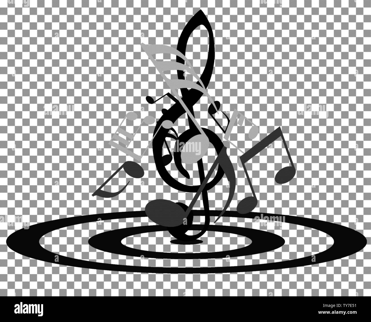 Vector Notes Design With Transparency Grid on Back. Vector Illustration ...