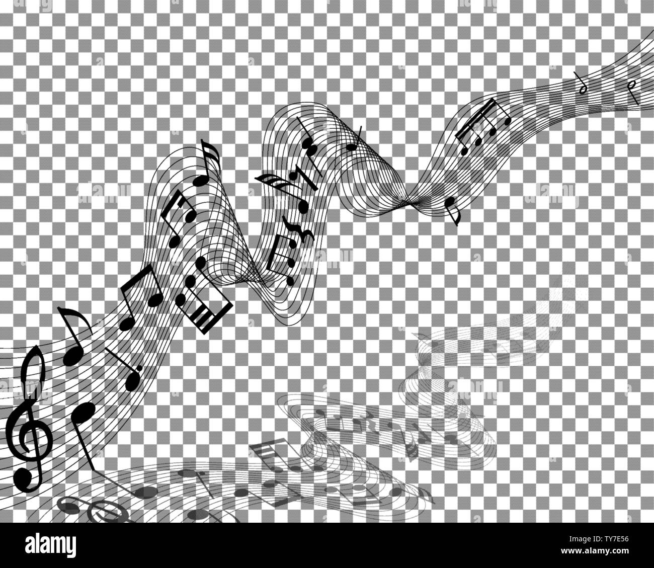 Vector Notes Design With Transparency Grid on Back. Vector Illustration ...