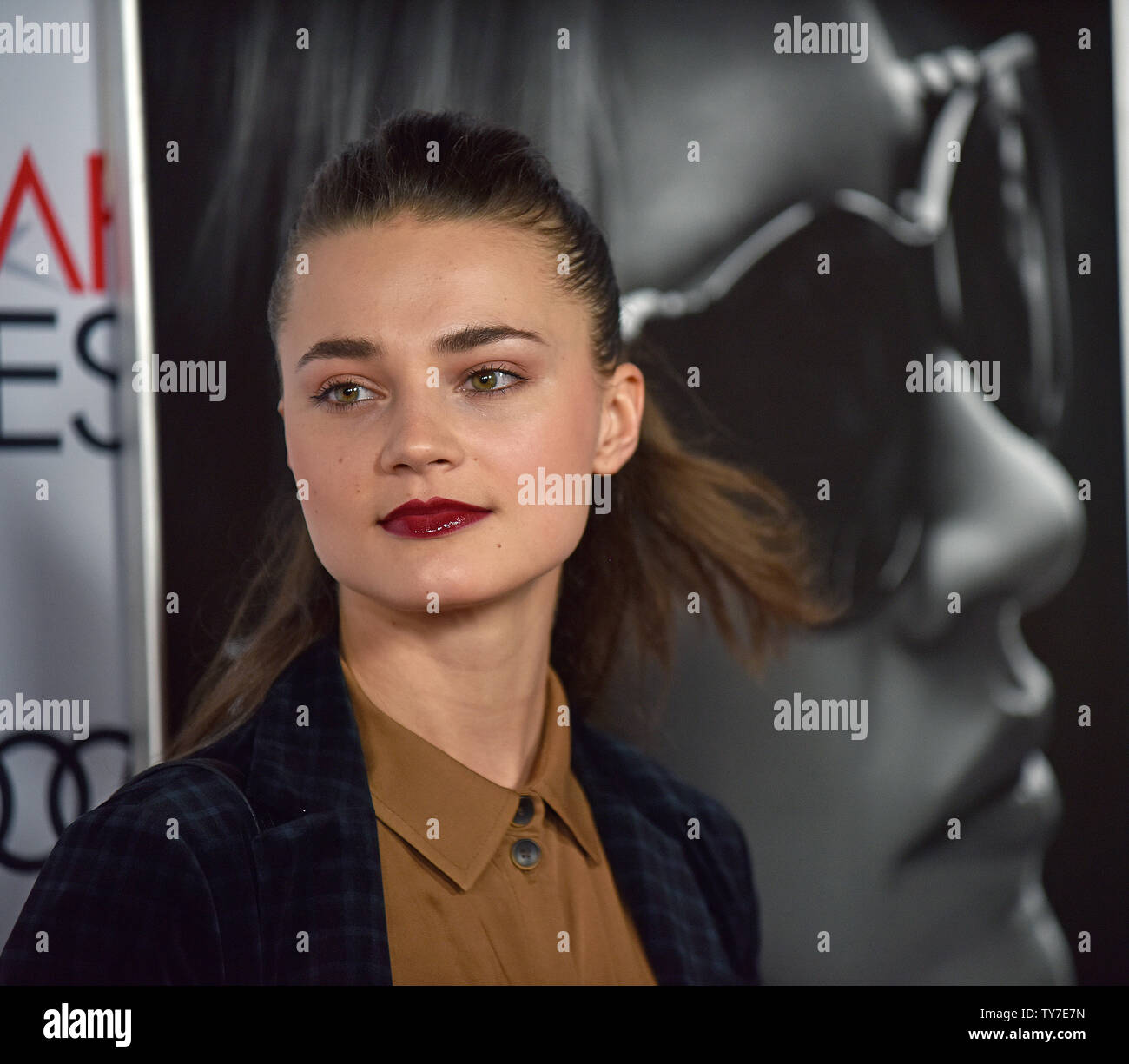 Model Veranika Irbis arrives for the AFI FEST Closing Night Gala screening of 'Molly's Game' at Hollywood's TCL Chinese Theatre in Los Angeles on November 16, 2017. Photo by Christine Chew/UPI Stock Photo