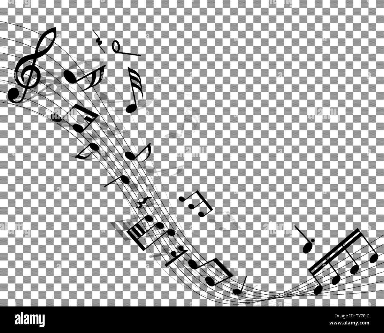 Vector Notes Design With Transparency Grid on Back. Vector Illustration ...
