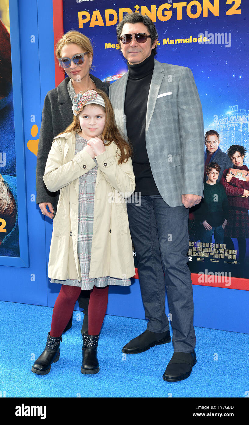 Lou Diamond Phillips (R), his wife Yvonne Boismier Phillips and their daughter Indigo Sanara attend the premiere of 'Paddington 2' at the Regency Village Theatre in Los Angeles, California on January 6, 2018. Photo by Christine Chew/UPI Stock Photo