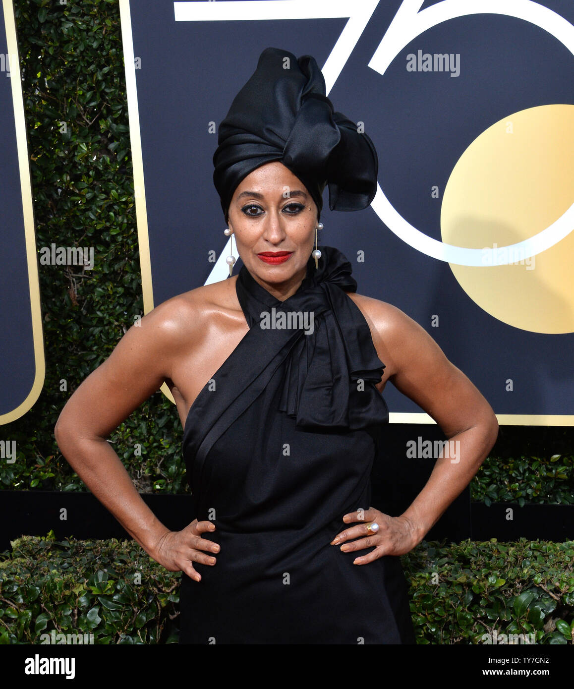 Actor Tracee Ellis Ross attends the 75th annual Golden Globe Awards at(02)