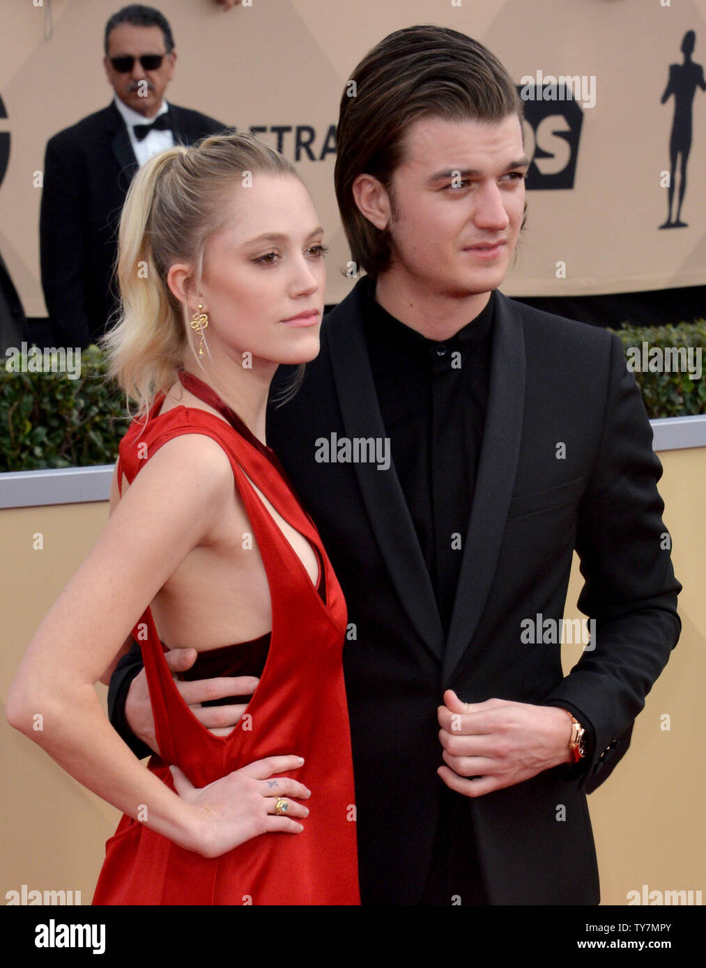 Maika Monroe and Joe Keery arrive for the the 24th annual SAG Awards