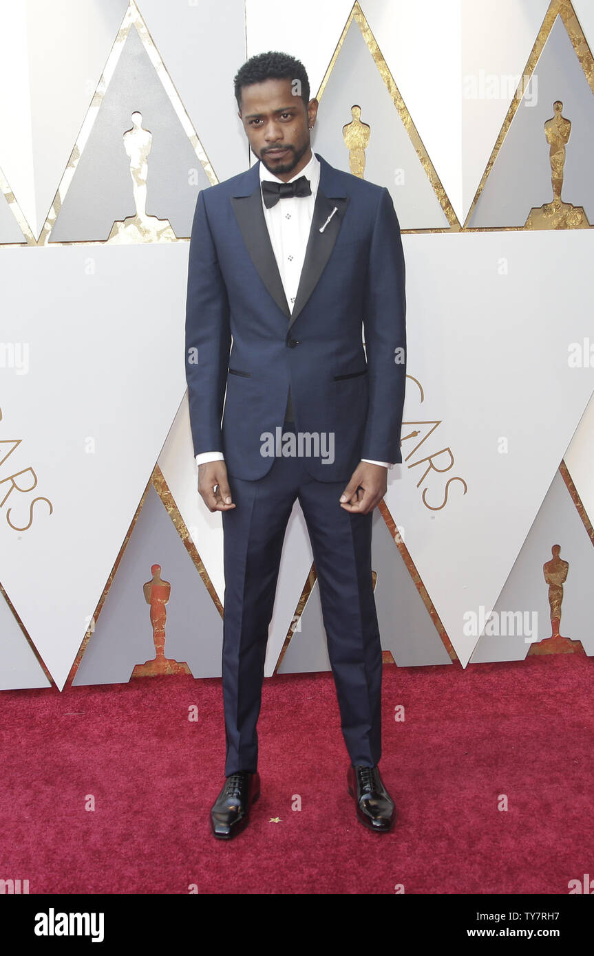 Lakeith Stanfield arrives on the red carpet for the 90th annual Academy Awards at the Dolby