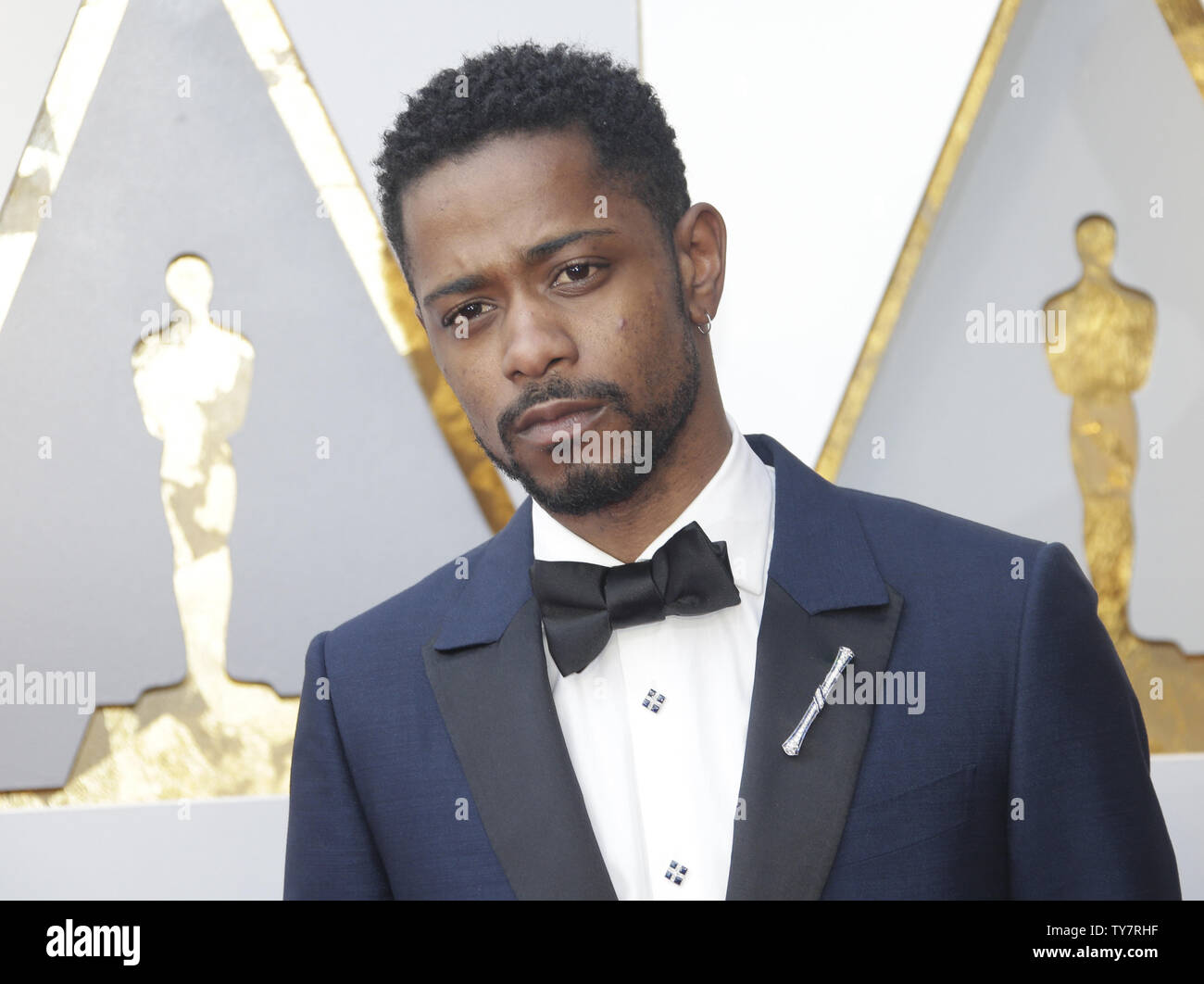 Lakeith Stanfield arrives on the red carpet for the 90th annual Academy