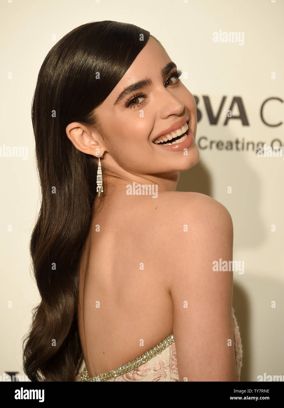 Sofia Carson arrives for the Elton John Aids Foundation's 26th annual