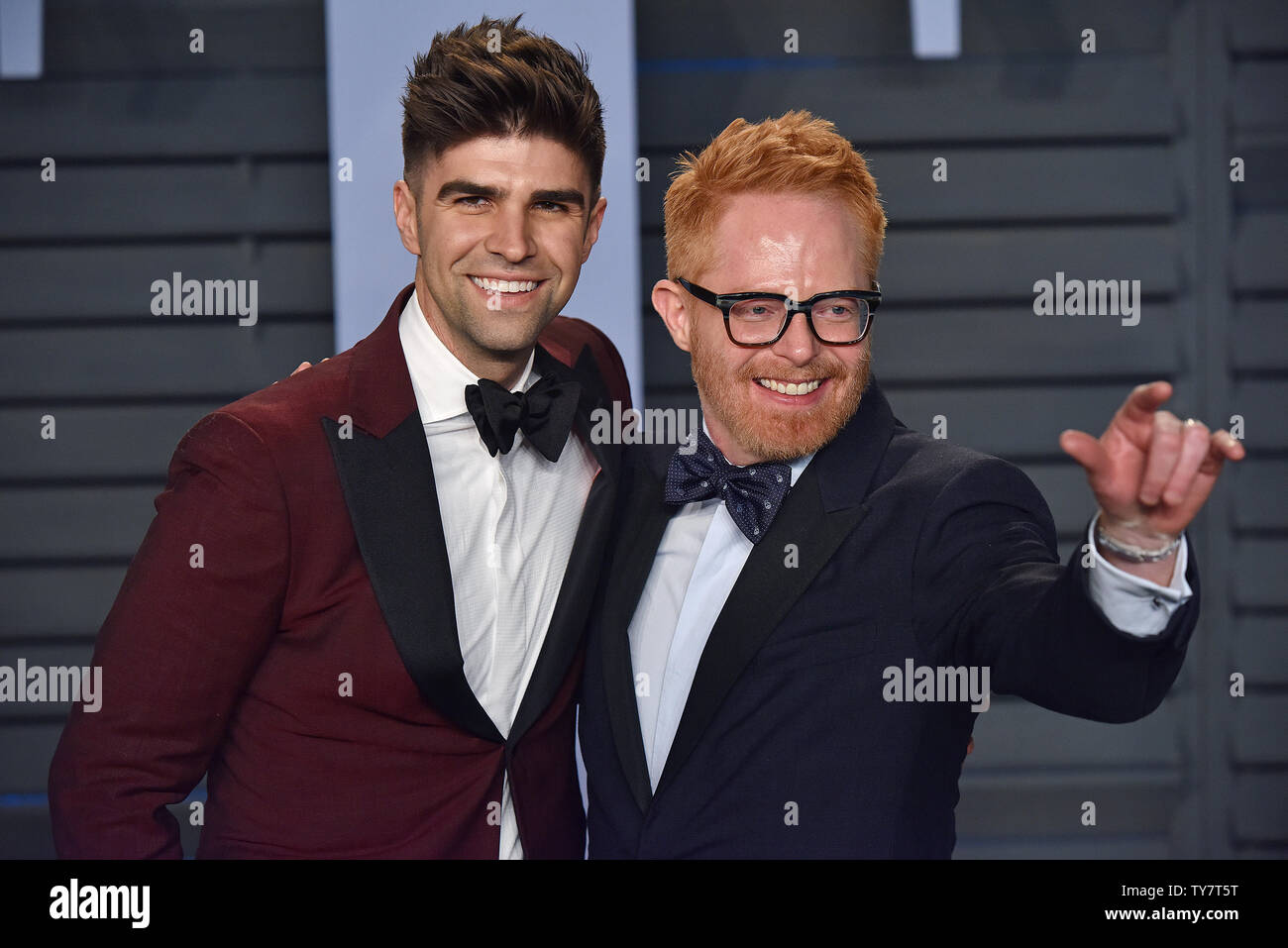 Jesse Tyler Ferguson (R) and his husband Justin Mikita arrive for the ...