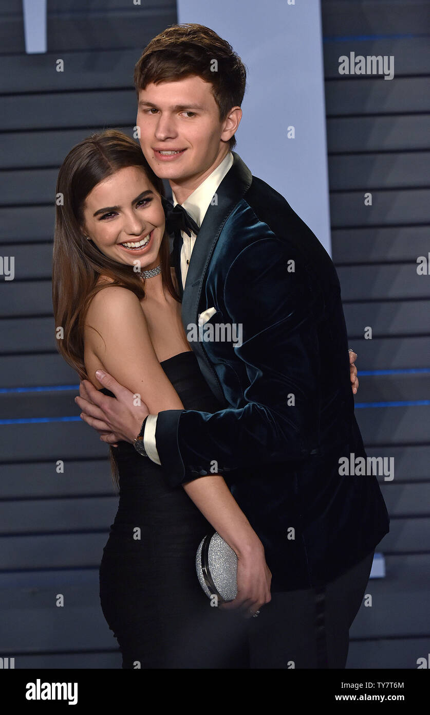 Ansel Elgort and his girlfriend Violetta Komyshan arrive for the Vanity
