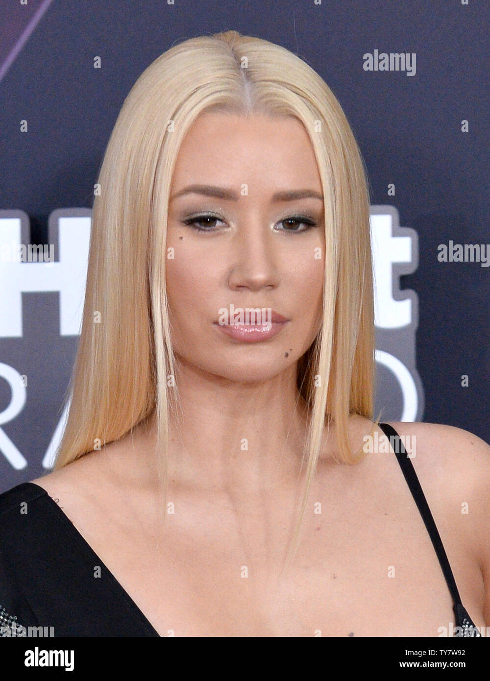 Singer Iggy Azalea arrives for the iHeartRadio Music Awards at The