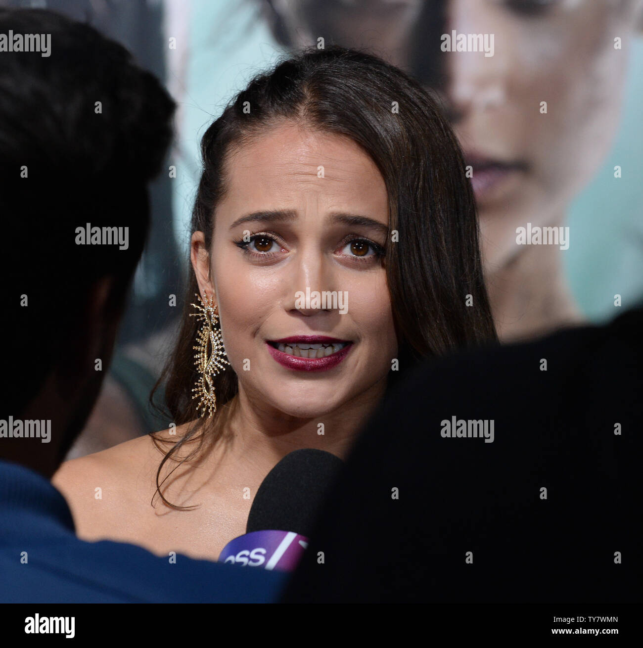 Cast member Alicia Vikander attends the premiere of the motion