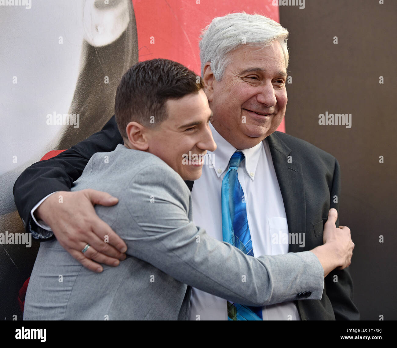 Sam Lerner (L)  and his father Ken Lerner attend the premiere of Blumhouse's 'Truth or Dare' at the Cinerama Dome Arclight Hollywood in Los Angeles, California on April 12, 2018. Photo by Christine Chew/UPI Stock Photo