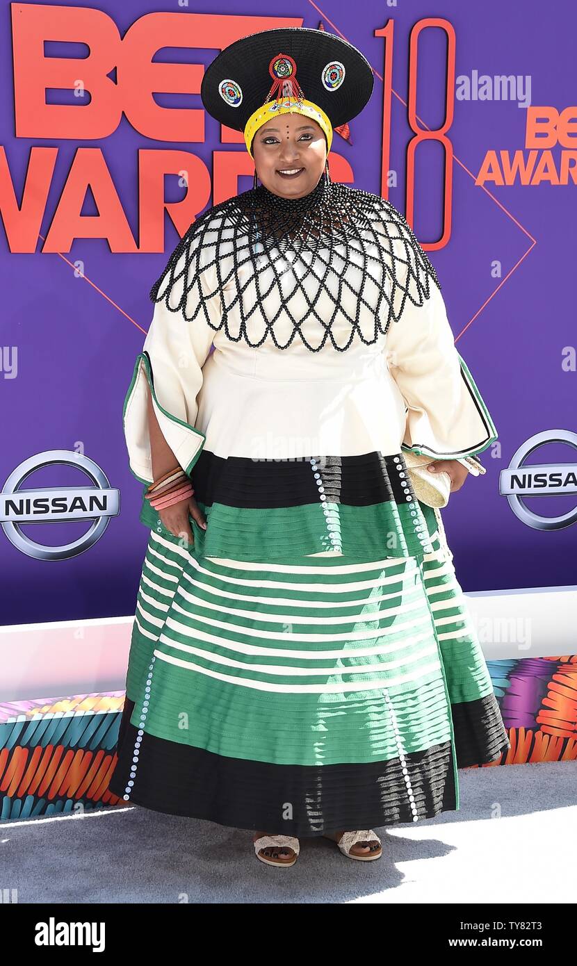 Criselda Dudumashe attends the 18th annual BET Awards at Microsoft Theater in Los Angeles on June 24, 2018. The ceremony celebrates achievements in entertainment and honors music, sports, television, and movies released between April 1, 2017 and March 31, 2018. Photo by Gregg DeGuire/UPI Stock Photo