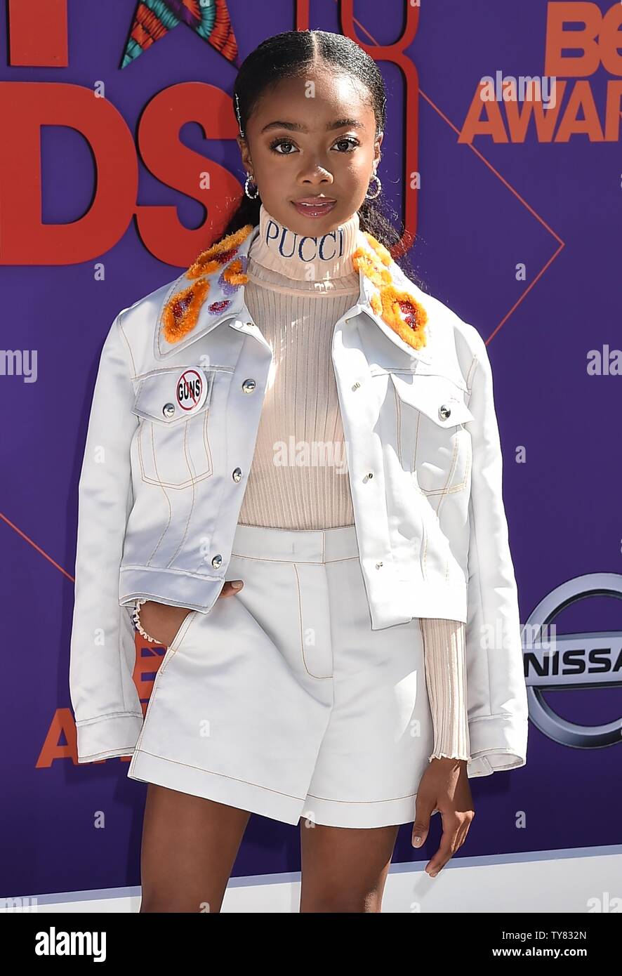 Actress Skai Jackson attends the 18th annual BET Awards at Microsoft