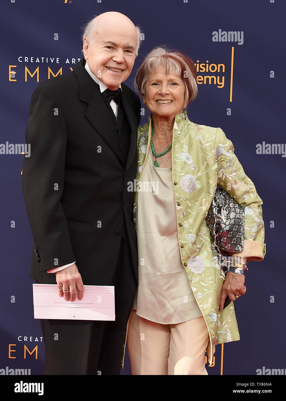 (L-R) Actor Walter Koenig and wife Judy Levitt attend the Creative Arts Emmy Awards at the Microsoft Theater in Los Angeles on September 8, 2018.    Photo by Gregg DeGuire/UPI Stock Photo