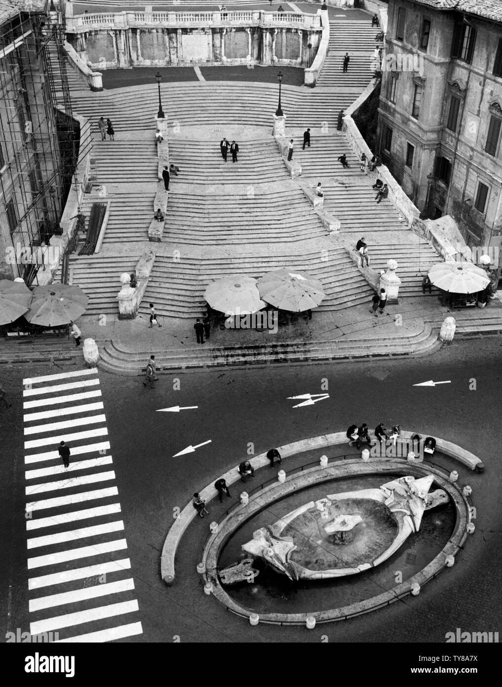 The Trinity Building Rome Rome, aerial view of the steps of the trinity of the mountains and ...
