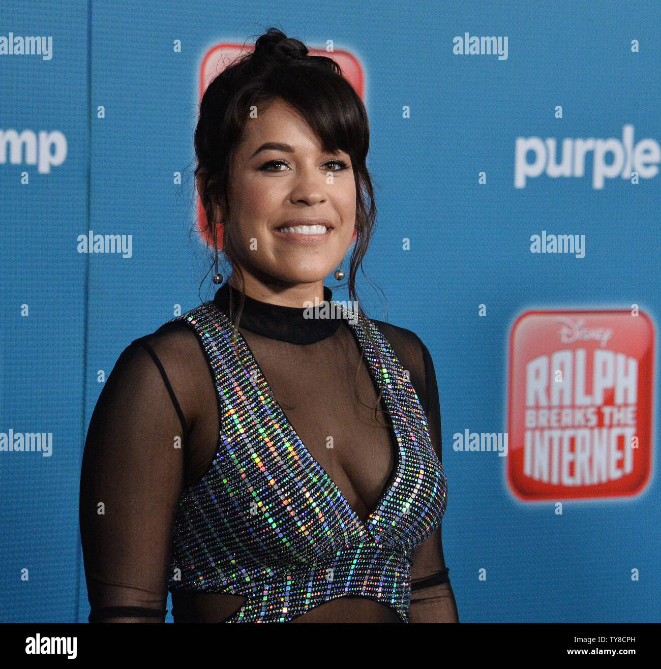 Cast member Dani Fernandez, the voice of the show host in the animated motion picture fantasy 'Ralph Breaks the Internet' attends the premiere of the film at the El Capitan Theatre in the Hollywood section of Los Angeles on November 5, 2018. Storyline: Taking place six years after saving the arcade from Turbo's vengeance, the Sugar Rush arcade cabinet has broken, forcing Ralph and Vanellope to travel to the Internet via the newly-installed Wi-Fi router in Litwak's Arcade to retrieve the piece capable of saving the game.  Photo by Jim Ruymen/UPI Stock Photo