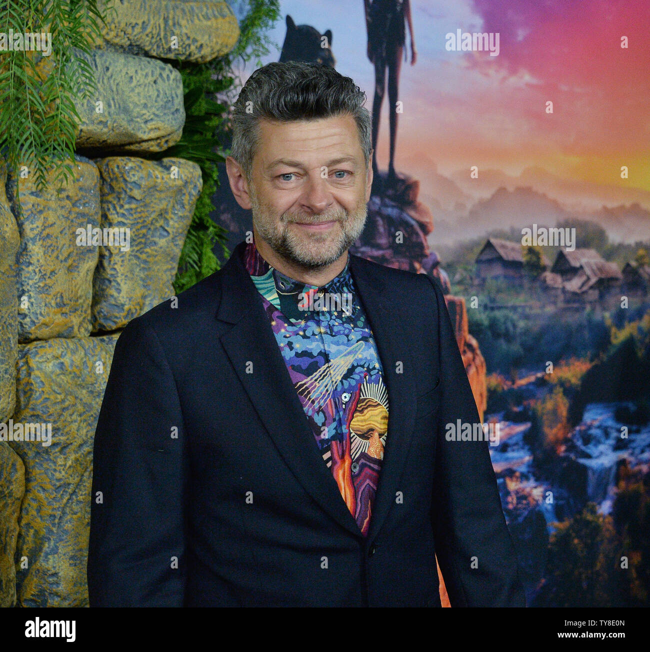 Director Andy Serkis attends the premiere of the motion picture drama 'Mowgli: Legend of the Jungle' at the ArcLight Cinema Dome in the Hollywood section of Los Angeles on November 28, 2018. Based on the novel by Rudyard Kipling The story follows the upbringing of the human child Mowgli raised by a pack of wolves in the jungles of India. As he learns the often harsh rules of the jungle, under the tutelage of a bear named Baloo and a black panther named Bagheera, Mowgli becomes accepted by the animals of the jungle as one of their own, except for one; the fearsome tiger Shere Khan. But there ma Stock Photo