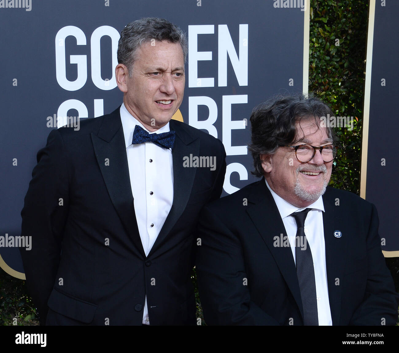 l-r: Lawyer John Sloss and film producer Charles B. Wessler attend the 76th annual Golden Globe Awards at the Beverly Hilton Hotel in Beverly Hills, California on January 6, 2019.   Photo by Jim Ruymen/UPI Stock Photo