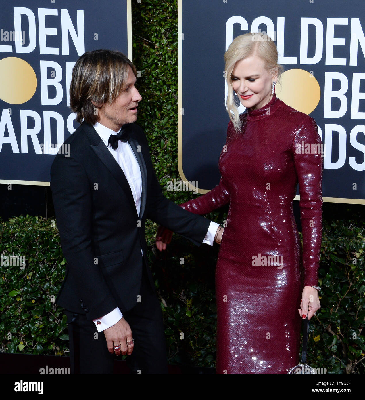 Singer Keith Urban and actor Nicole Kidman attend the 76th annual