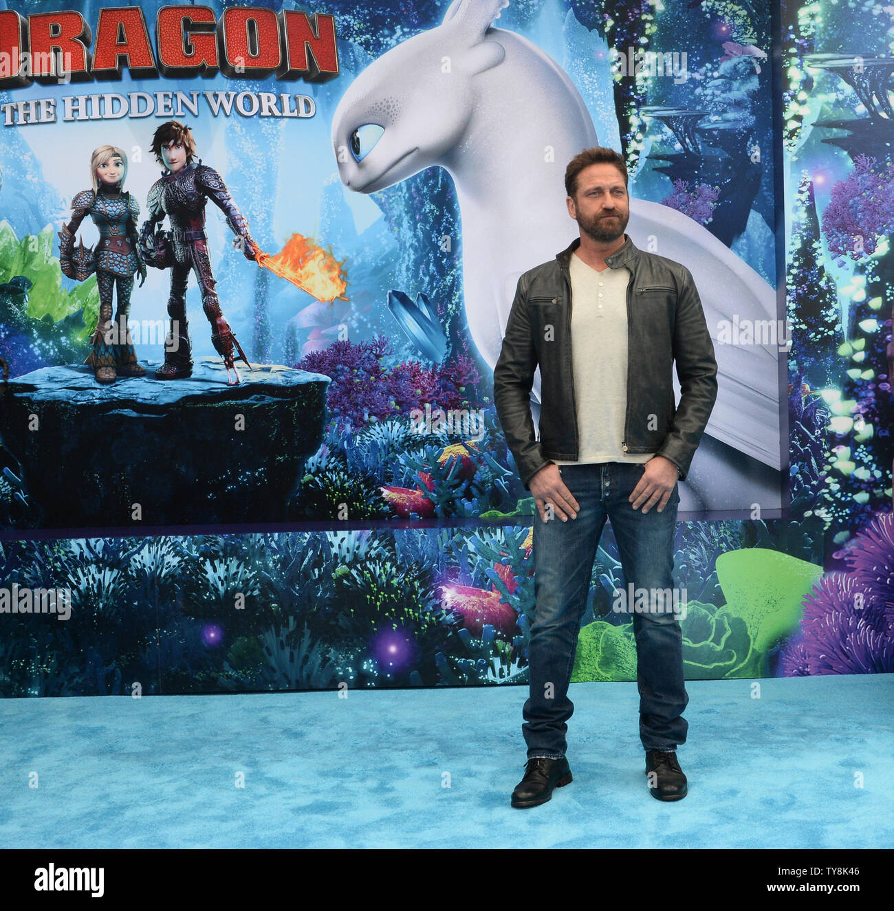 Cast member Gerard Butler, the voice of Stoick in the animated motion picture comedy Cast member Gerard Butler, the voice of Stoick in the animated motion picture comedy