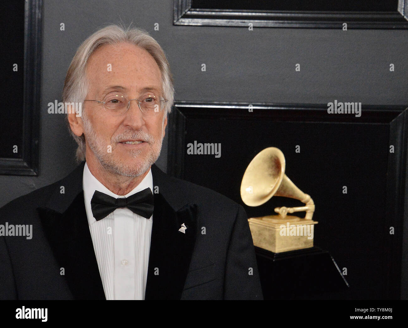 Neil Portnow arrives for the 61st annual Grammy Awards held at Staples