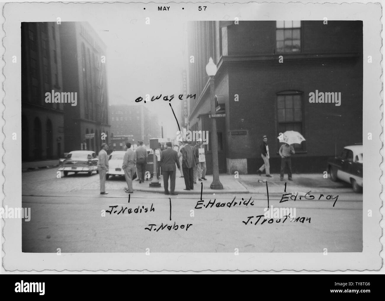 Men Picketing Brown Shoe Company. St. Louis; Scope and content