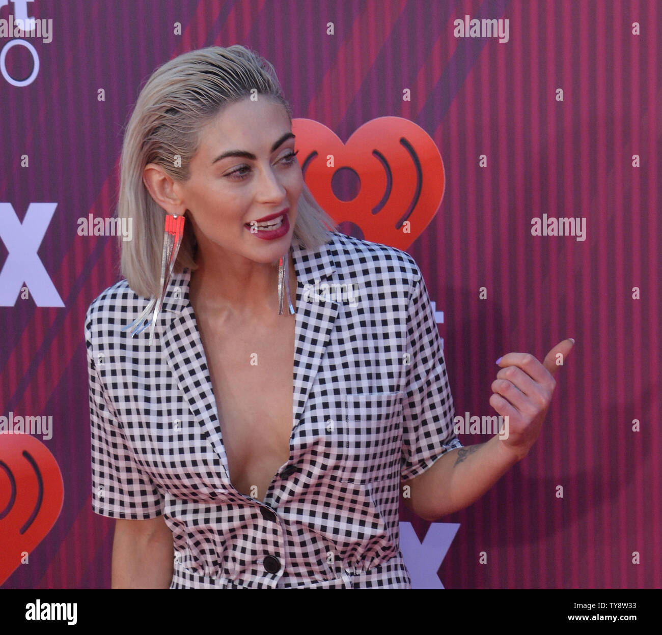 Pixie Levinson arrives for the sixth annual iHeartRadio Music Awards at