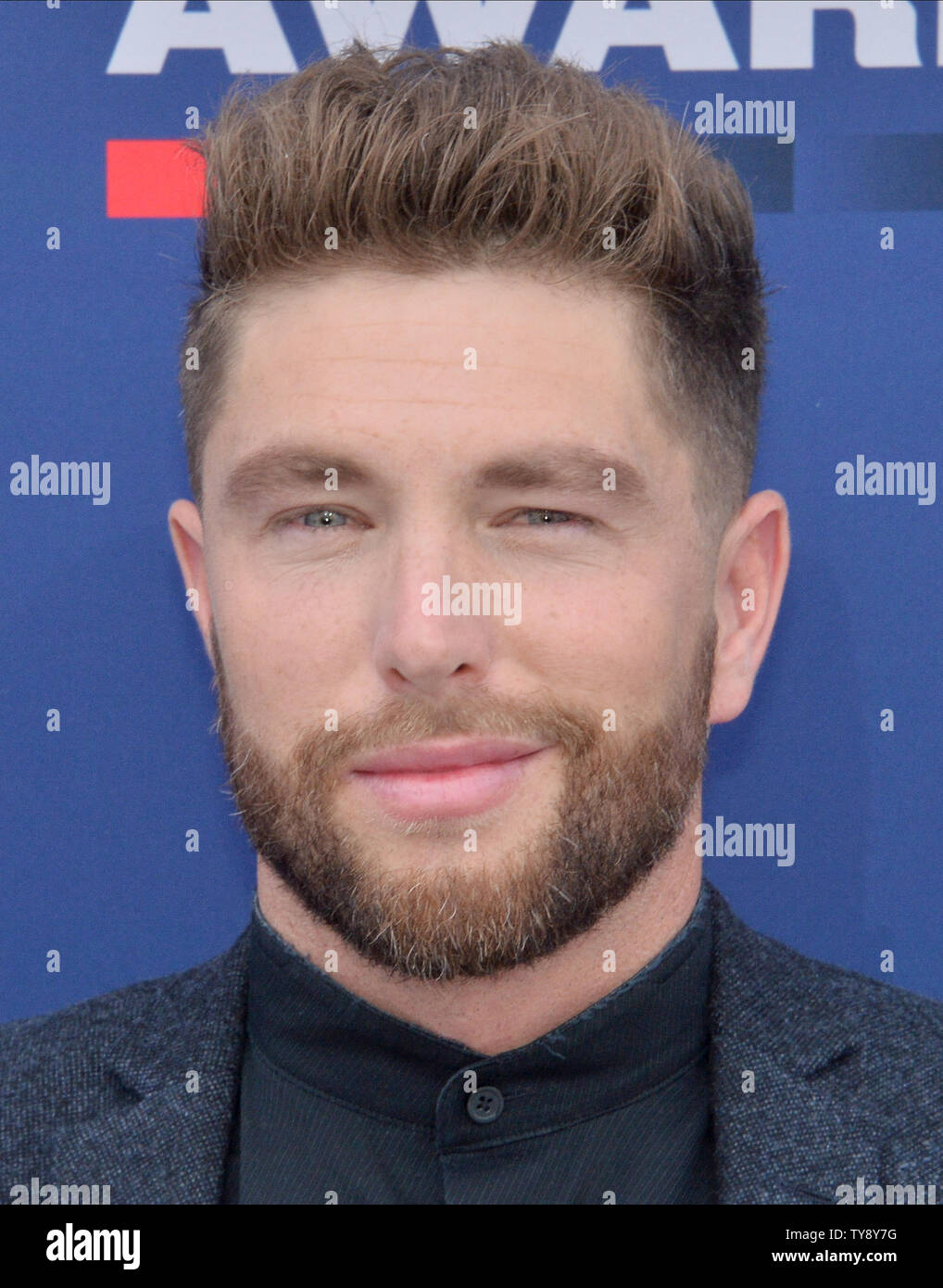 Chris Lane attends the 54th annual Academy of Country Music Awards held